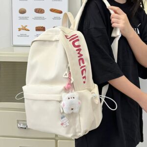 Large-Capacity Schoolbag Female Simple and Cute Girl Junior High School Student Versatile Backpack Computer Bag High School Student Backpack