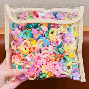 Children's hair ring cute hair rope high elasticity does not hurt the hair tie hair band towel ring baby hair ring children's batch