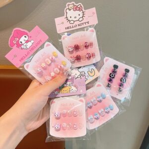 Children's Sanrio Wearable Three-Dimensional Nail Stickers Girls' New Manicure Sweet Removable Self-Adhesive Waterproof Patch