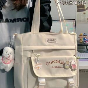 Ins All-match College Style Crossbody Bag Tutor Bag Large Capacity Tote Bag Shoulder Bag Female Student Class Bag